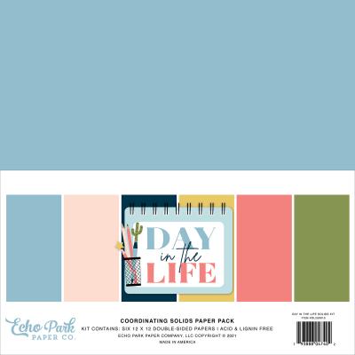 Echo Park Day In The Life Cardstock - Solids Kit